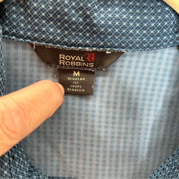 Royal Robbins men’s blue button up shirt long sleeves - Picture 2 of 6